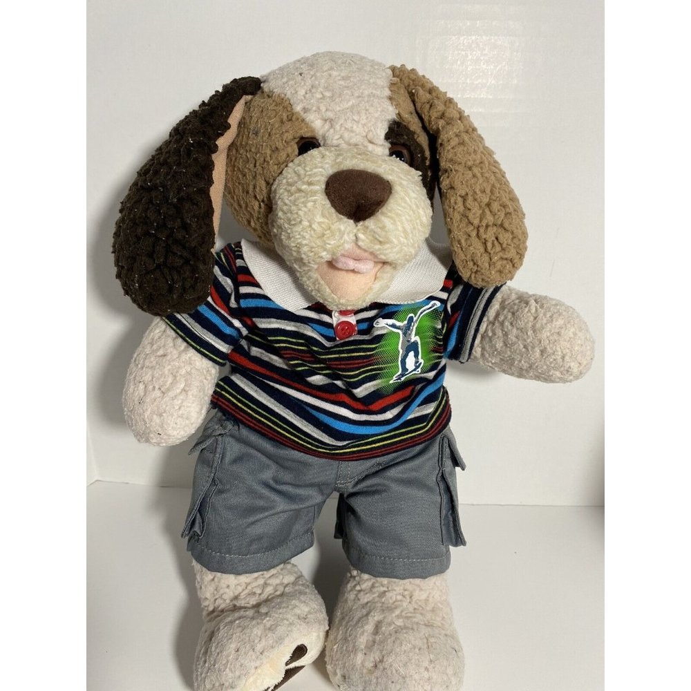Build a Bear Dog Cargo Pants Polo Shirt Plush Please Read